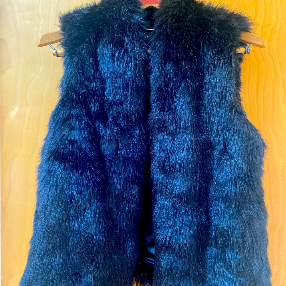 Faux Fur Black Vest